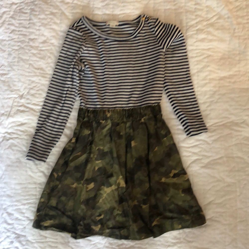Crewcuts camo/stripe dress